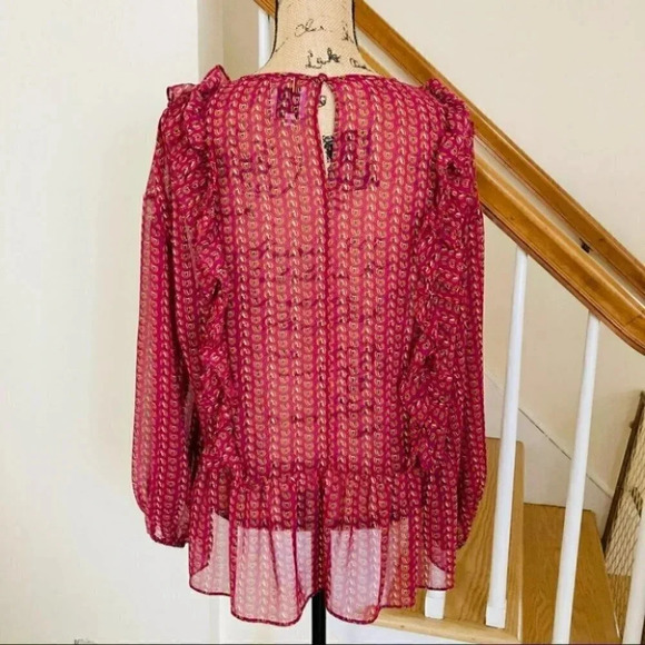 Anthropologie Misa Los Angeles Campania Ruffled Blouse Size Medium NWOT $326 - Picture 4 of 15